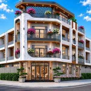 Bán Nhà Góc 2 Mặt Tiền Đường D4 & D17 KDC Hồng Loan Cần Thơ DT 6x17m Nhà 4 Tầng Có Thang Máy